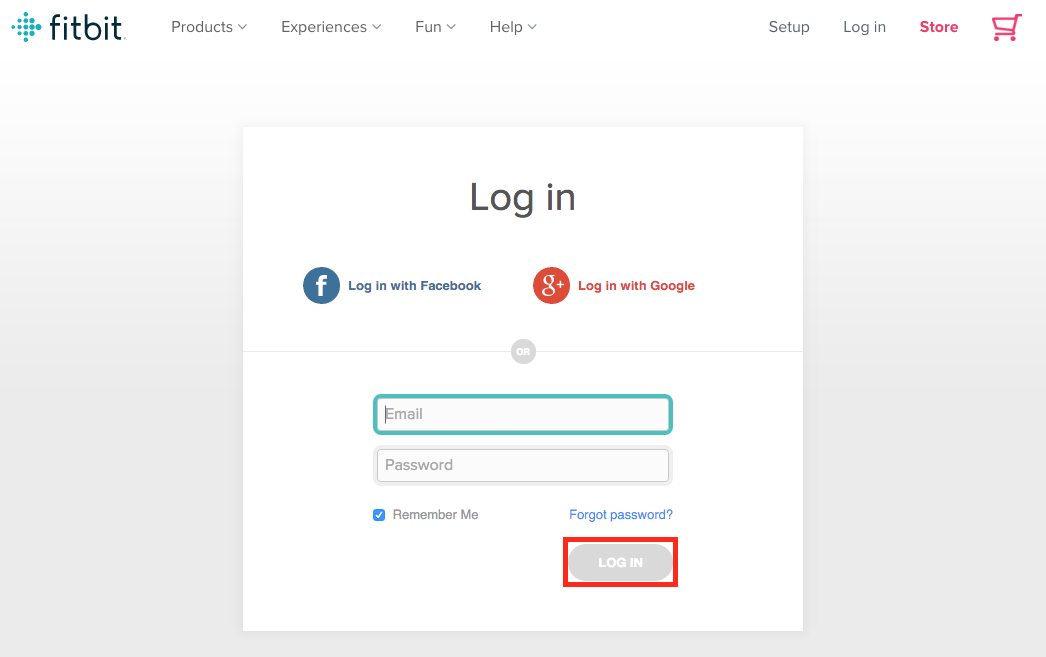 fitbit login