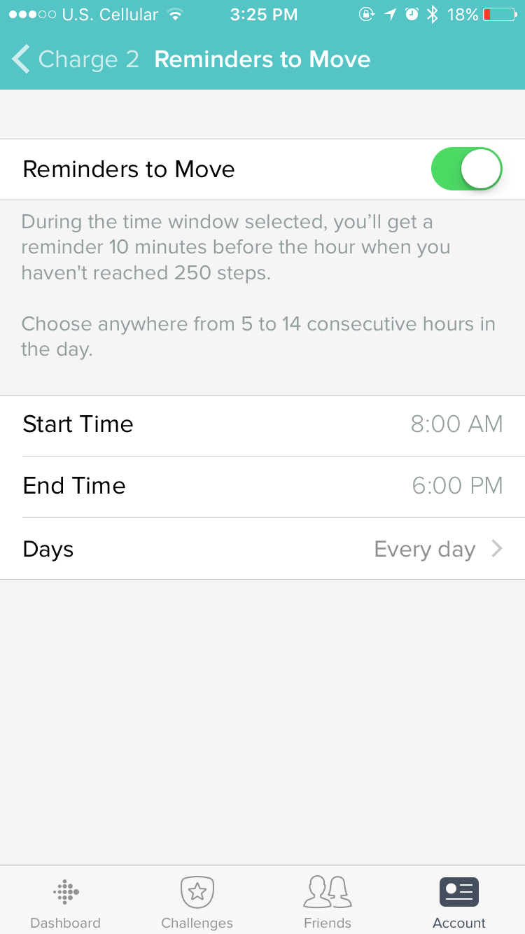 fitbit reminder to move