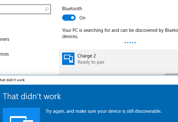 Charge 2 won't pair to my desktop (Window... Fitbit Community