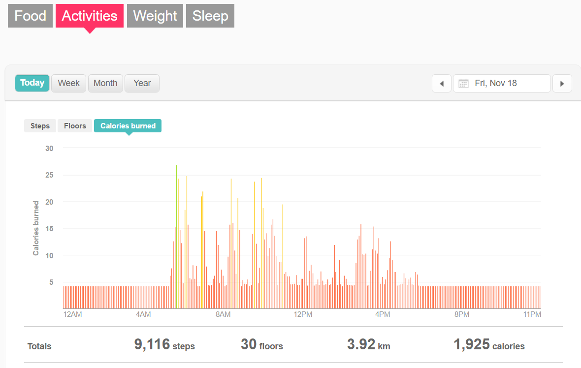 how to reset calories on fitbit inspire hr