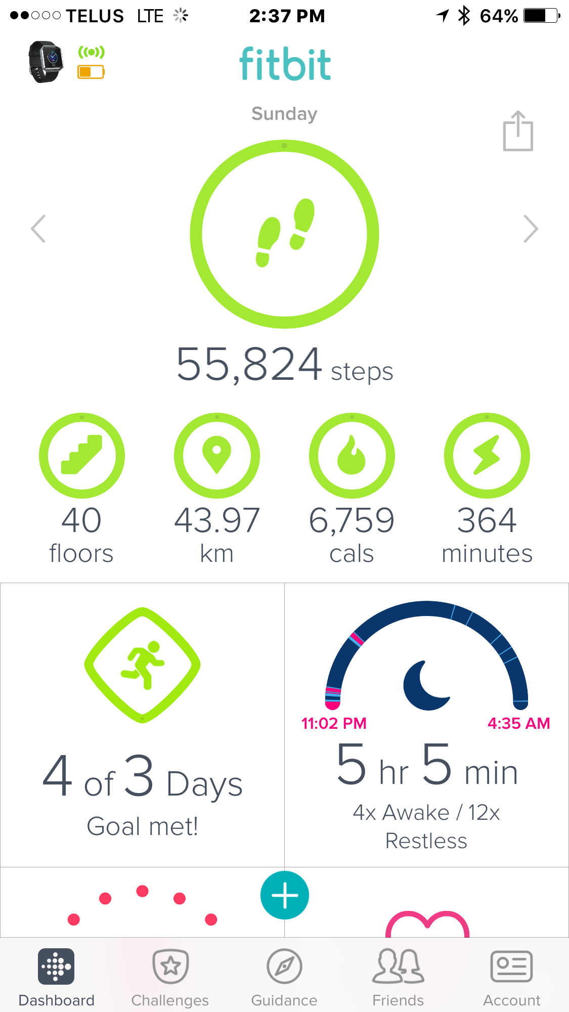 fitbit step counter