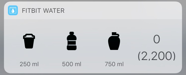 fitbit log water