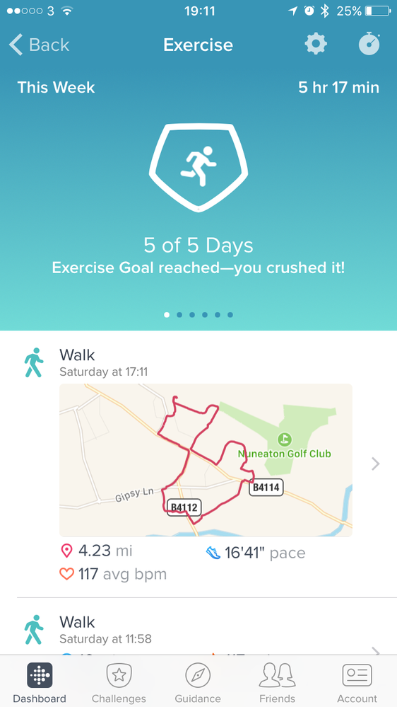 This is the map from the exercise summary page