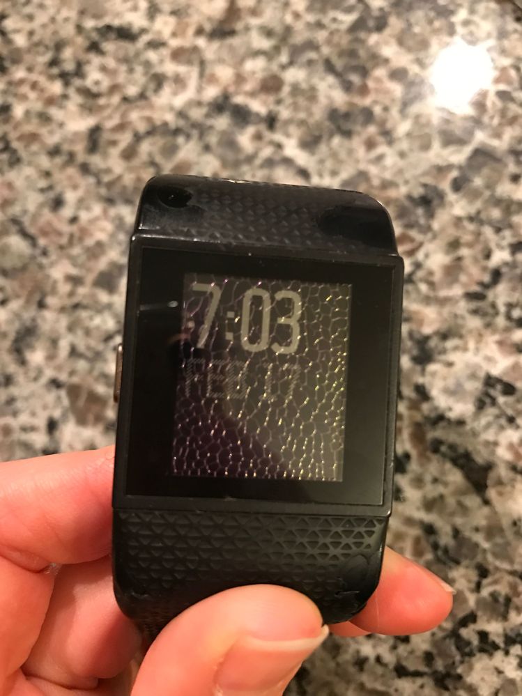 Inside screen cracked Surge - Fitbit 