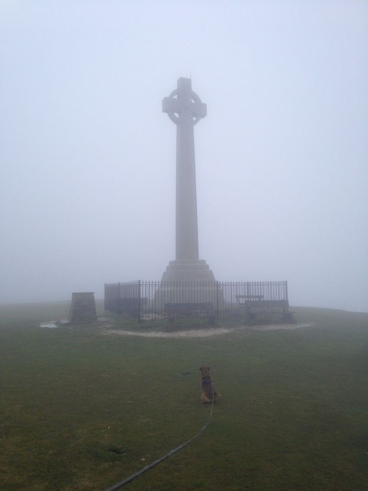 It was a little misty at the Tennyson Monument
