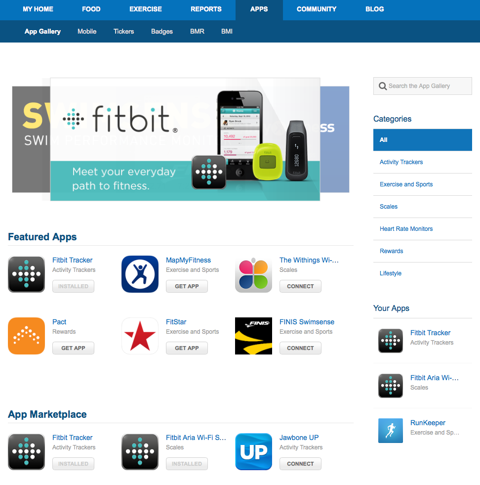 fitbit app vs myfitnesspal