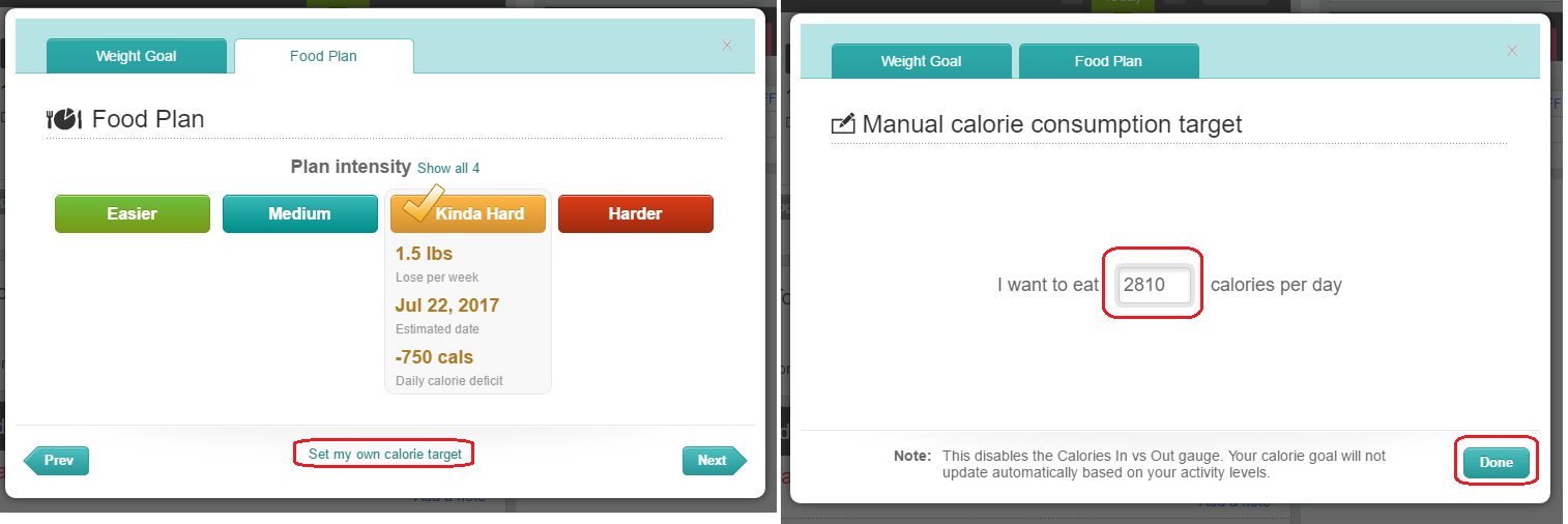 How to change calorie goal in activity discount app