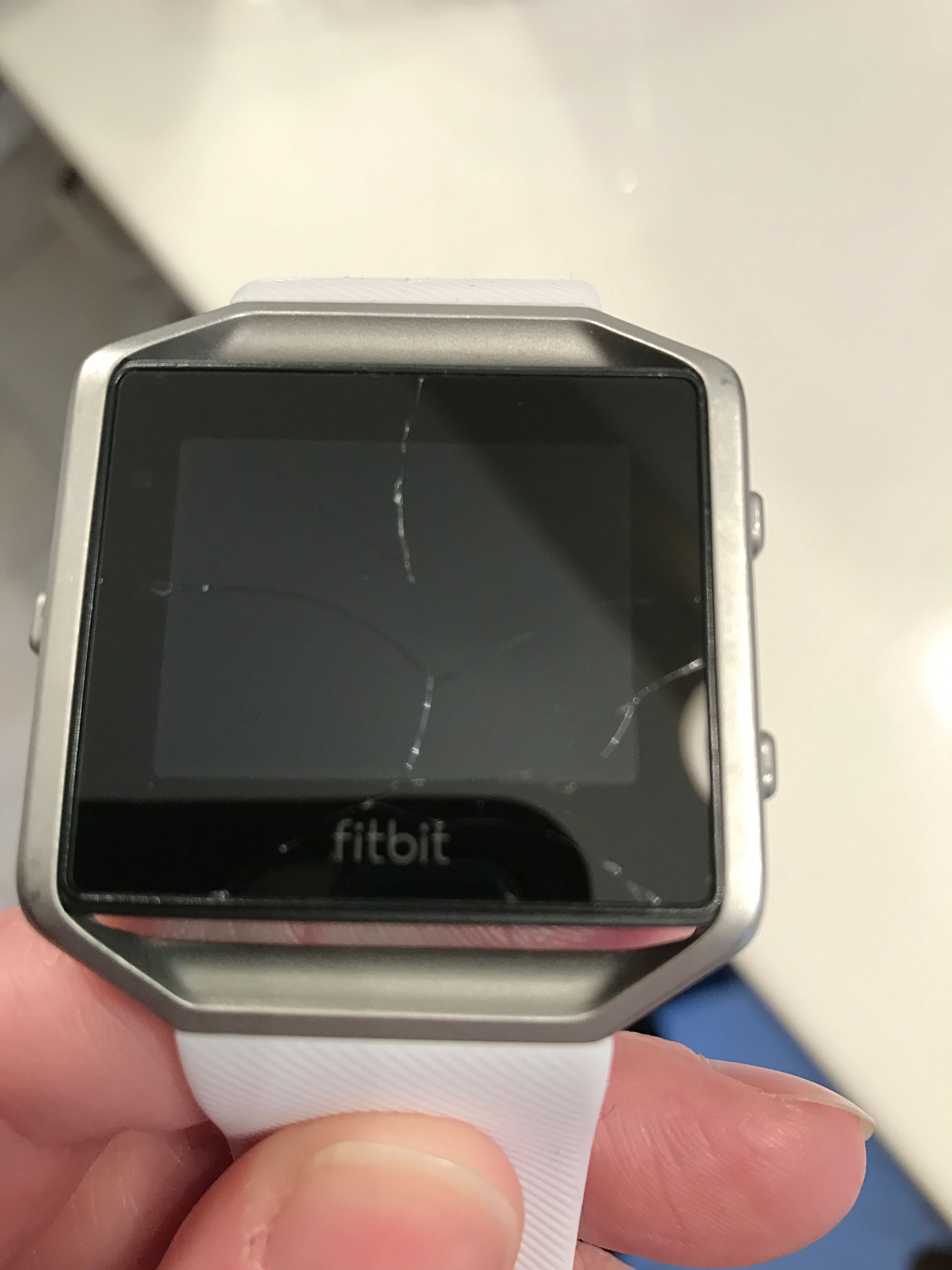 My fitbit blaze hot sale screen is black