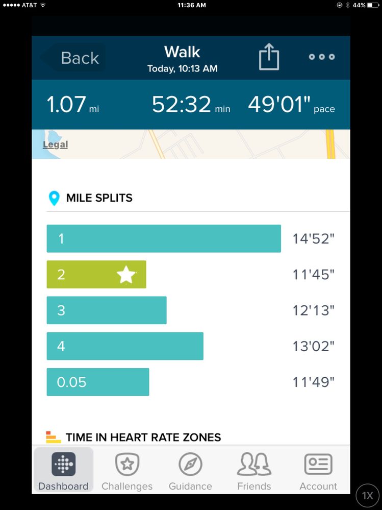 Doesn't show correct mile or pace