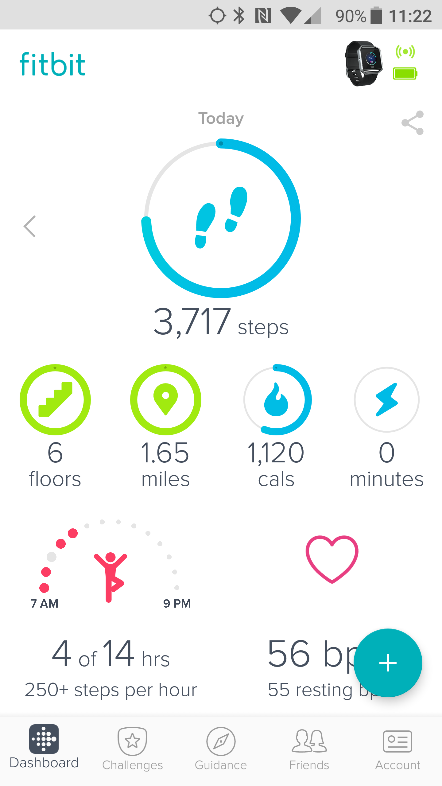 hourly activity fitbit