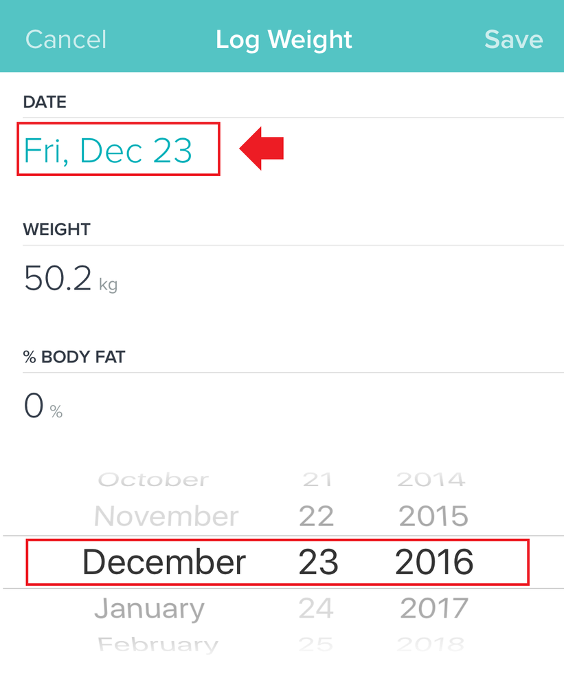 How can I add historic weight Fitbit