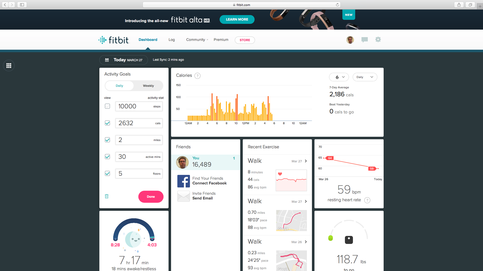 how to change step goal on fitbit