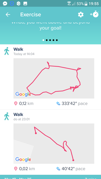 The walk test today in our store without using pause