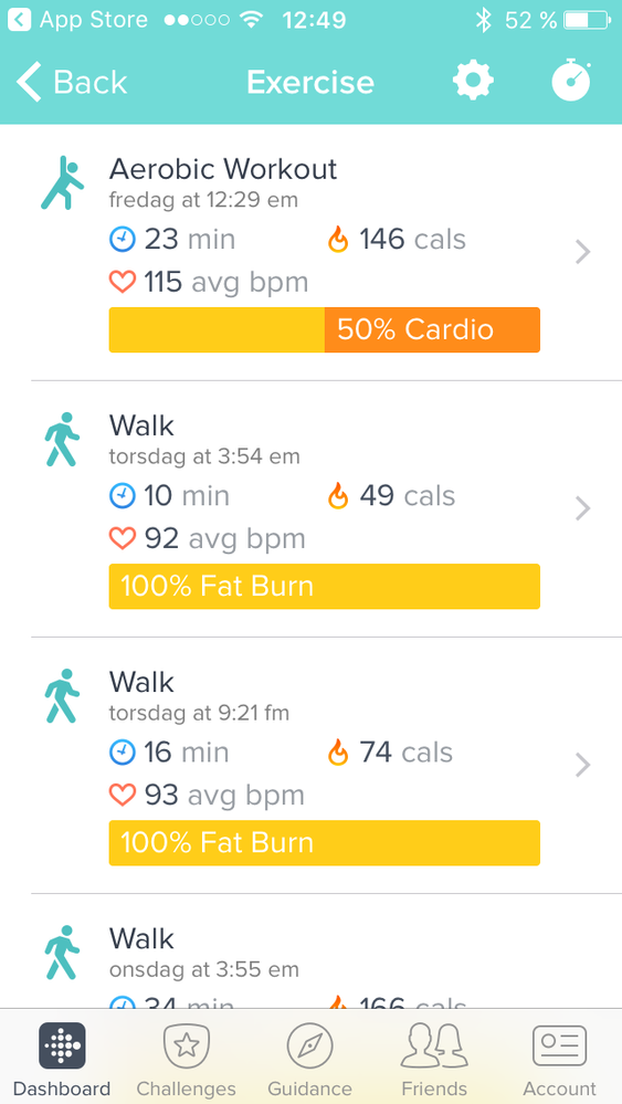 normal exercise acknowledged
