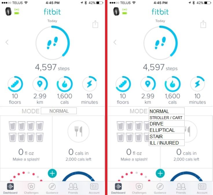 fitbit elliptical steps