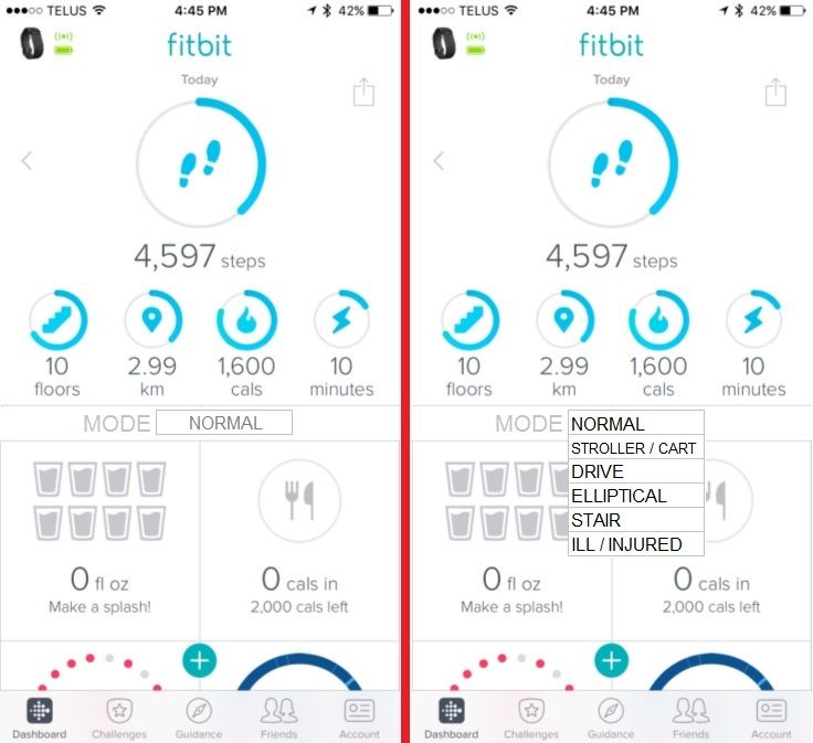 Option to turn off step count "Driving Mod... - Fitbit Community