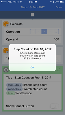 18,141 iPhone steps; 9408 Watch steps