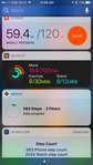 593 iPhone steps; 2043 Watch steps