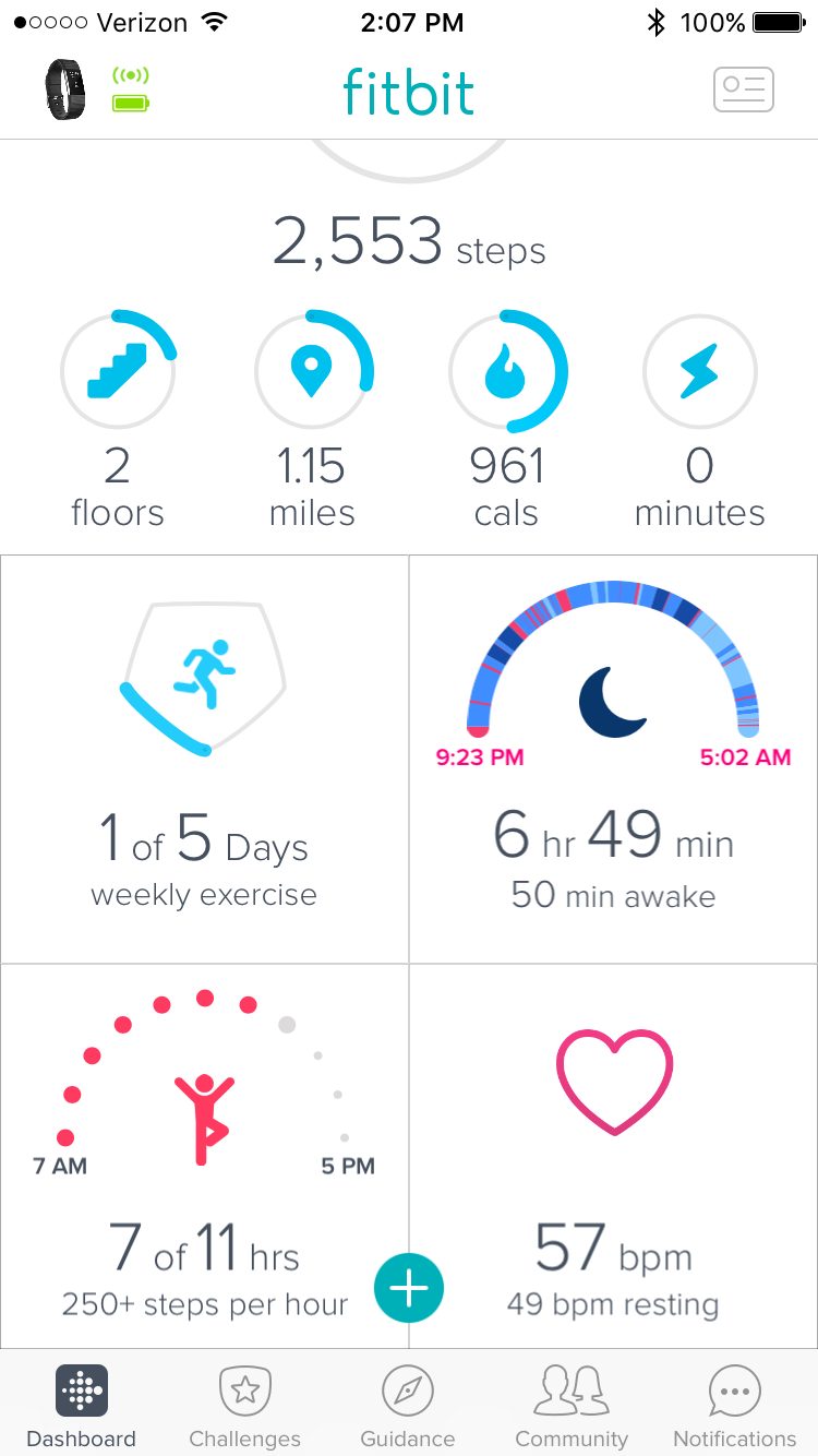 fitbit with call notification