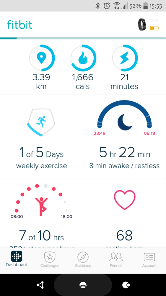 App disagreeing with Fitbit