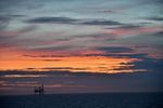 Oil rig in English Channel