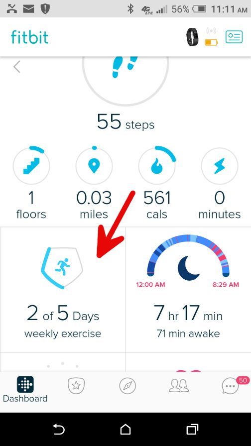 fitbit charge 2 dashboard