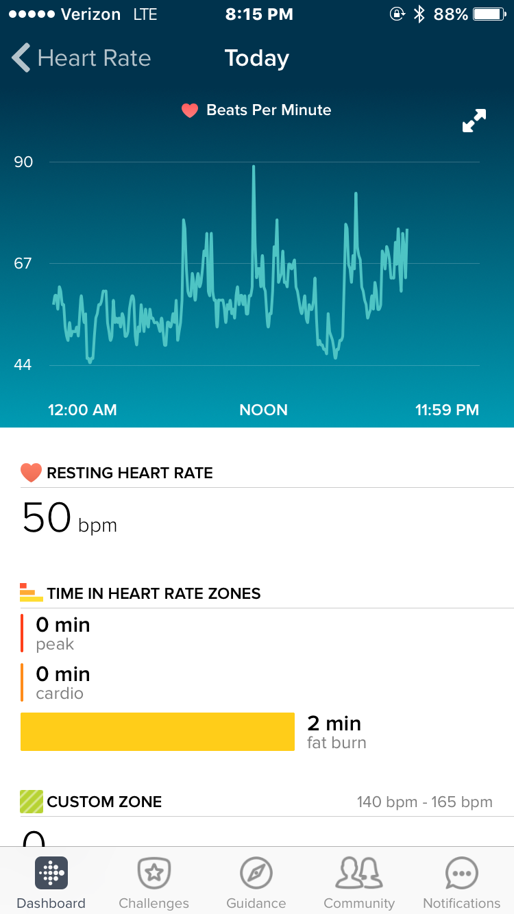 Sleeping heart rate discount fitbit