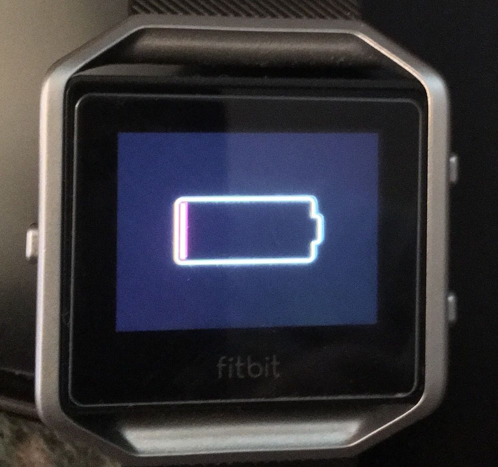 fitbit blaze battery not charging