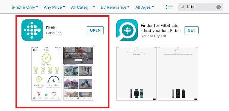 get fitbit app for iphone
