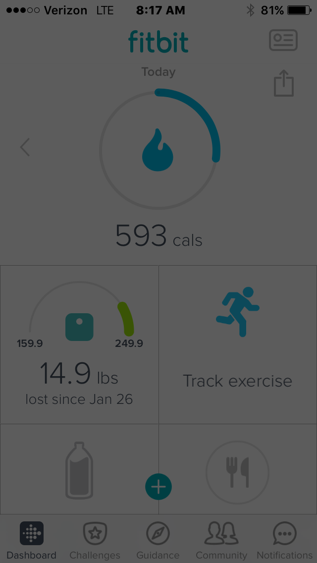 Steps missing from dashboard - Fitbit 