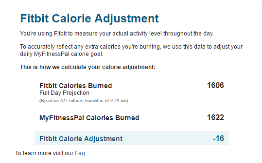 fitbit vs myfitnesspal calories