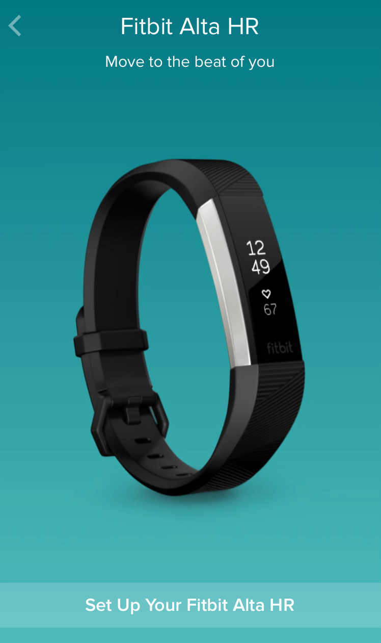 fitbit alta hr setup android