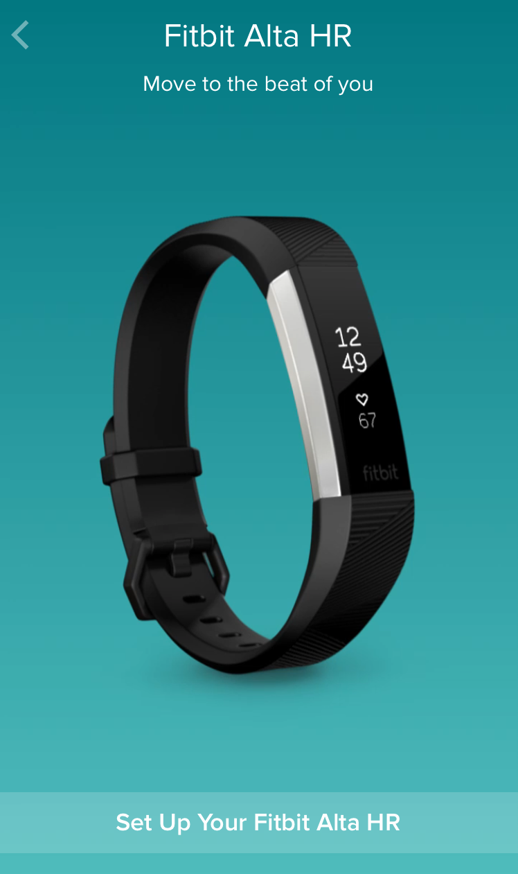 fitbit alta hr setup