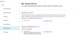 Under Settings < Applications