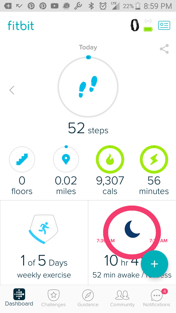 52 steps that got me 56 active minutes and look at thise calories?