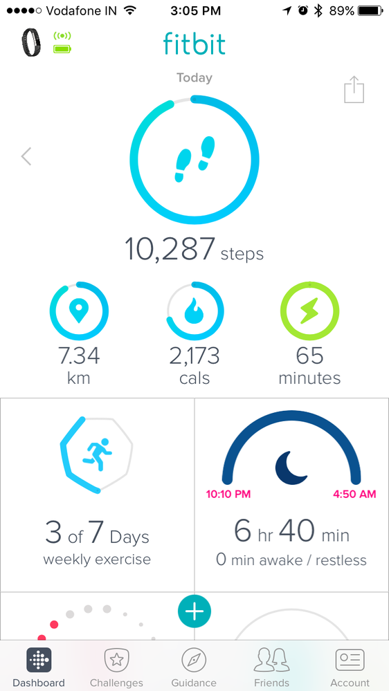22nd June 2017 - sleep record of previous night