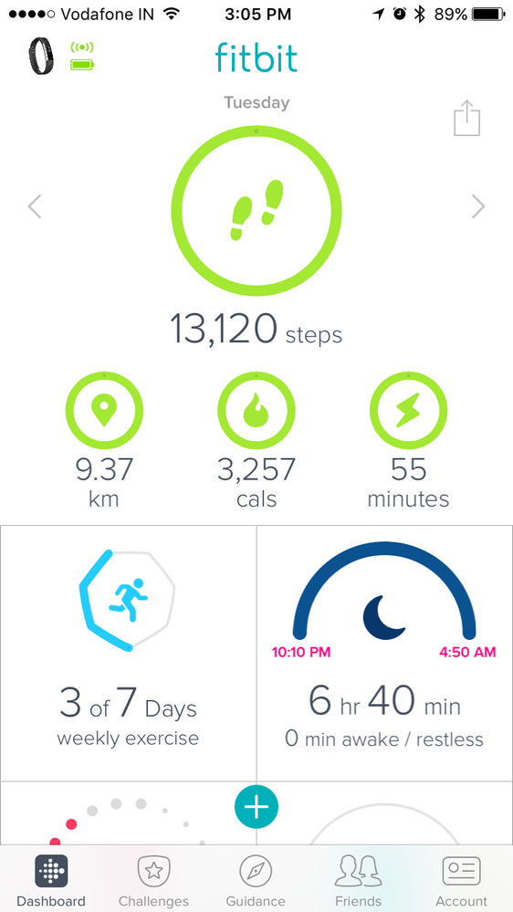 20th June - still showing sleep record of 21st night to 22nd morning