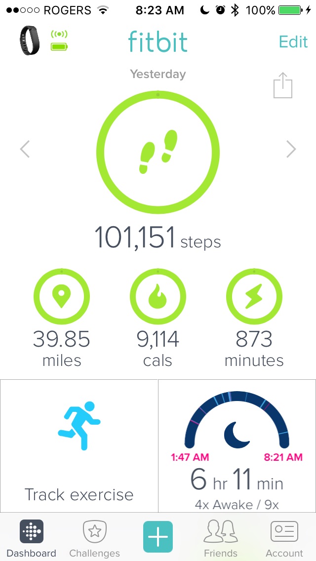 log steps fitbit