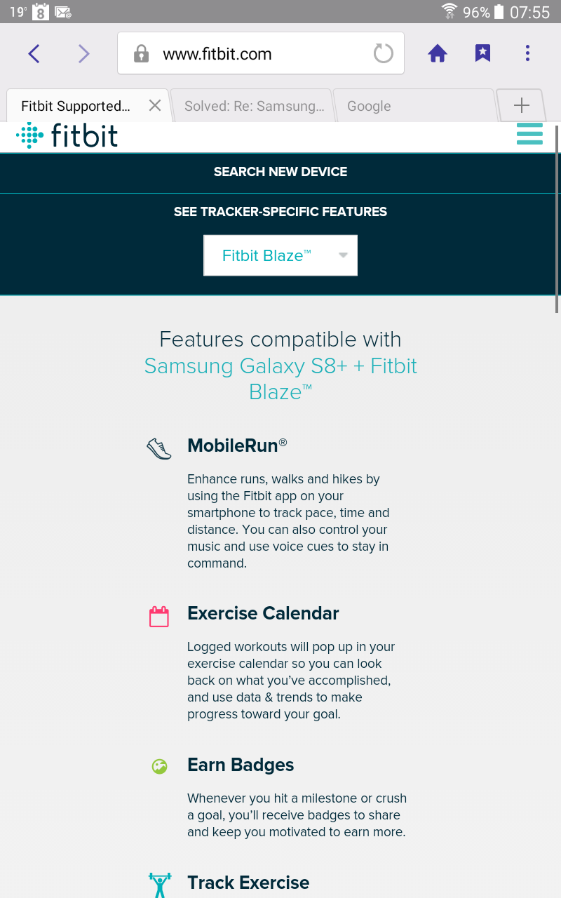 fitbit for galaxy s8