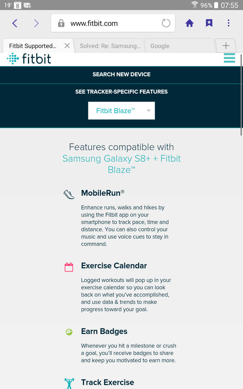 Fitbit for samsung store s8