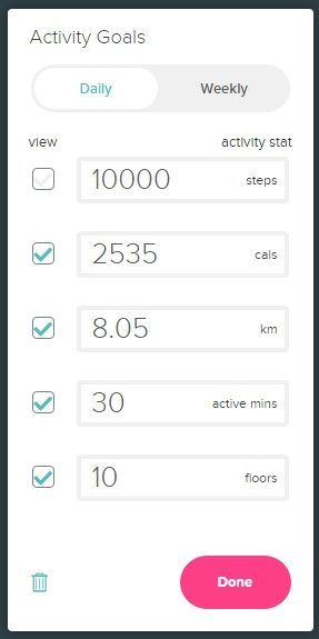 how to set goals on fitbit versa 2