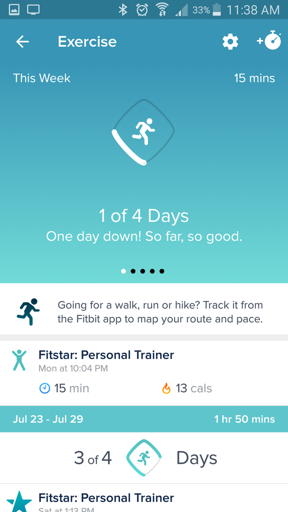 No sign of it on the activity log. I actually did another 3k walk on Monday that failed to show up.