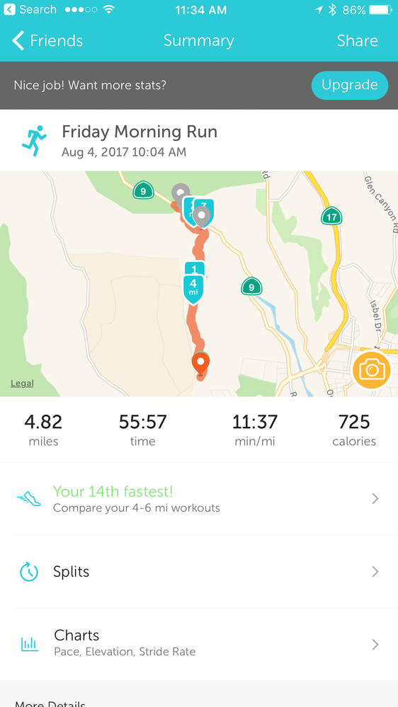 Runkeeper results.