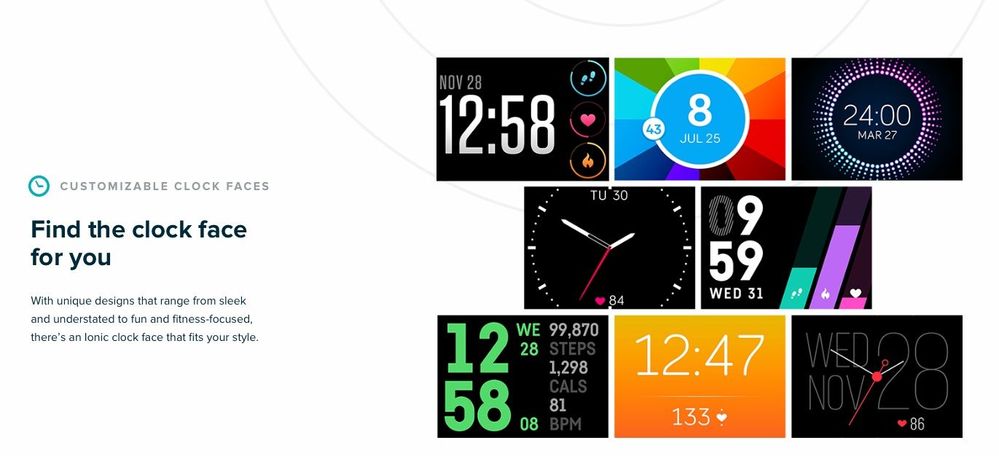 fitbit with clock face