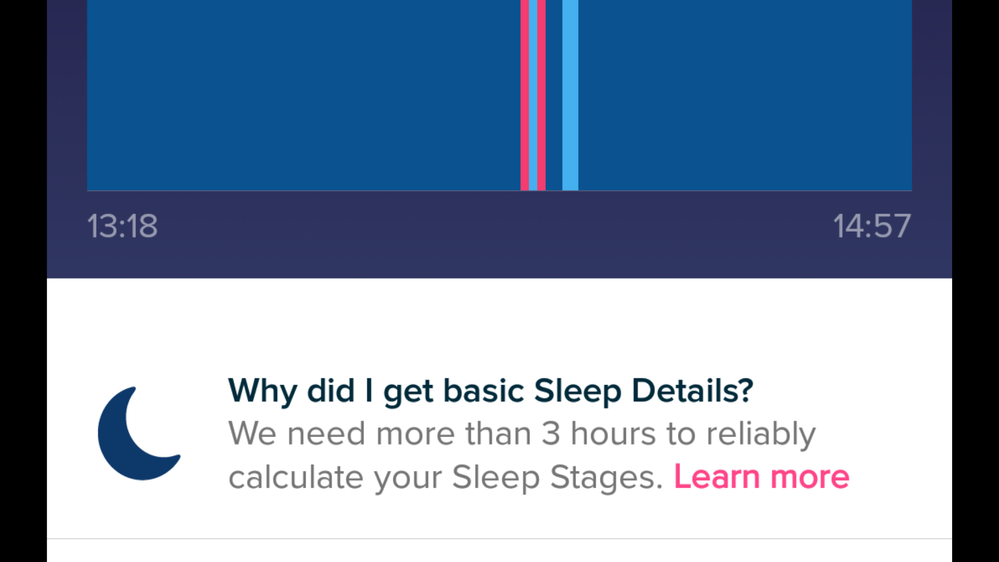 Reason for no sleep stages