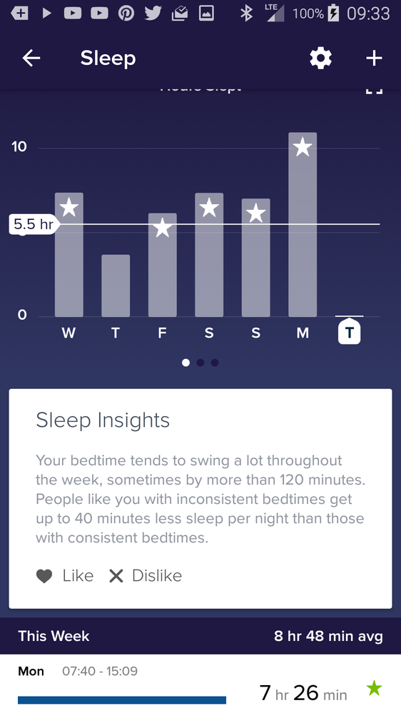 Sleep insights,  there is a setting to turn these off