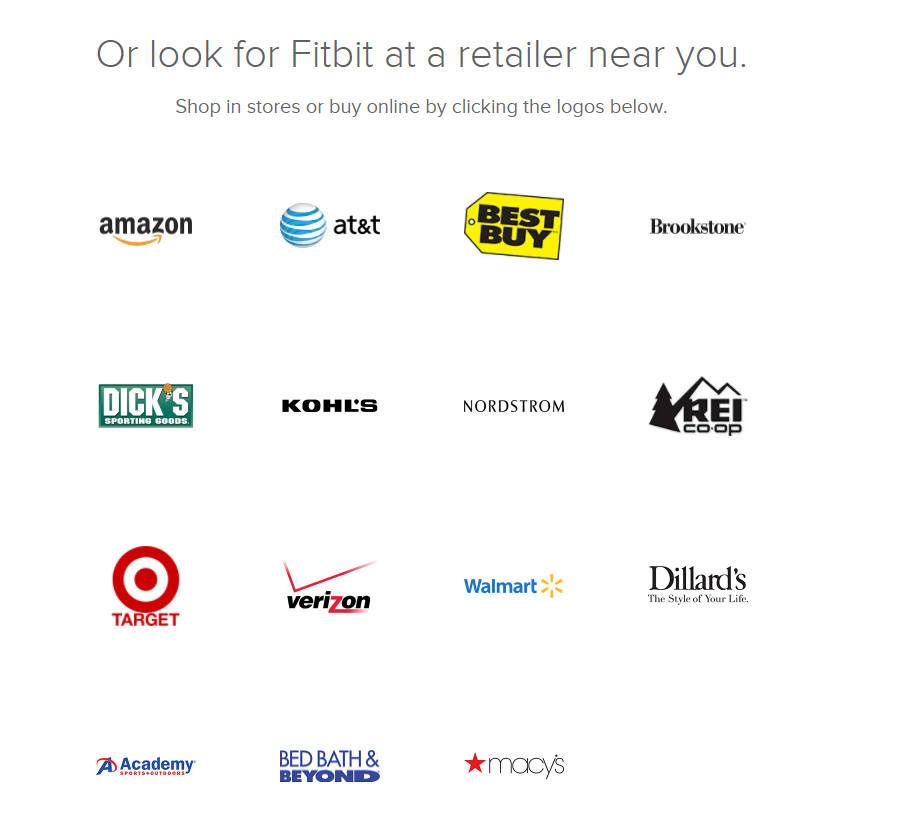 fitbit retailers