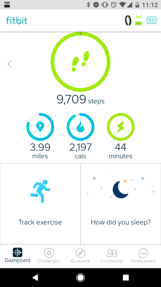 fitbit active minutes not showing
