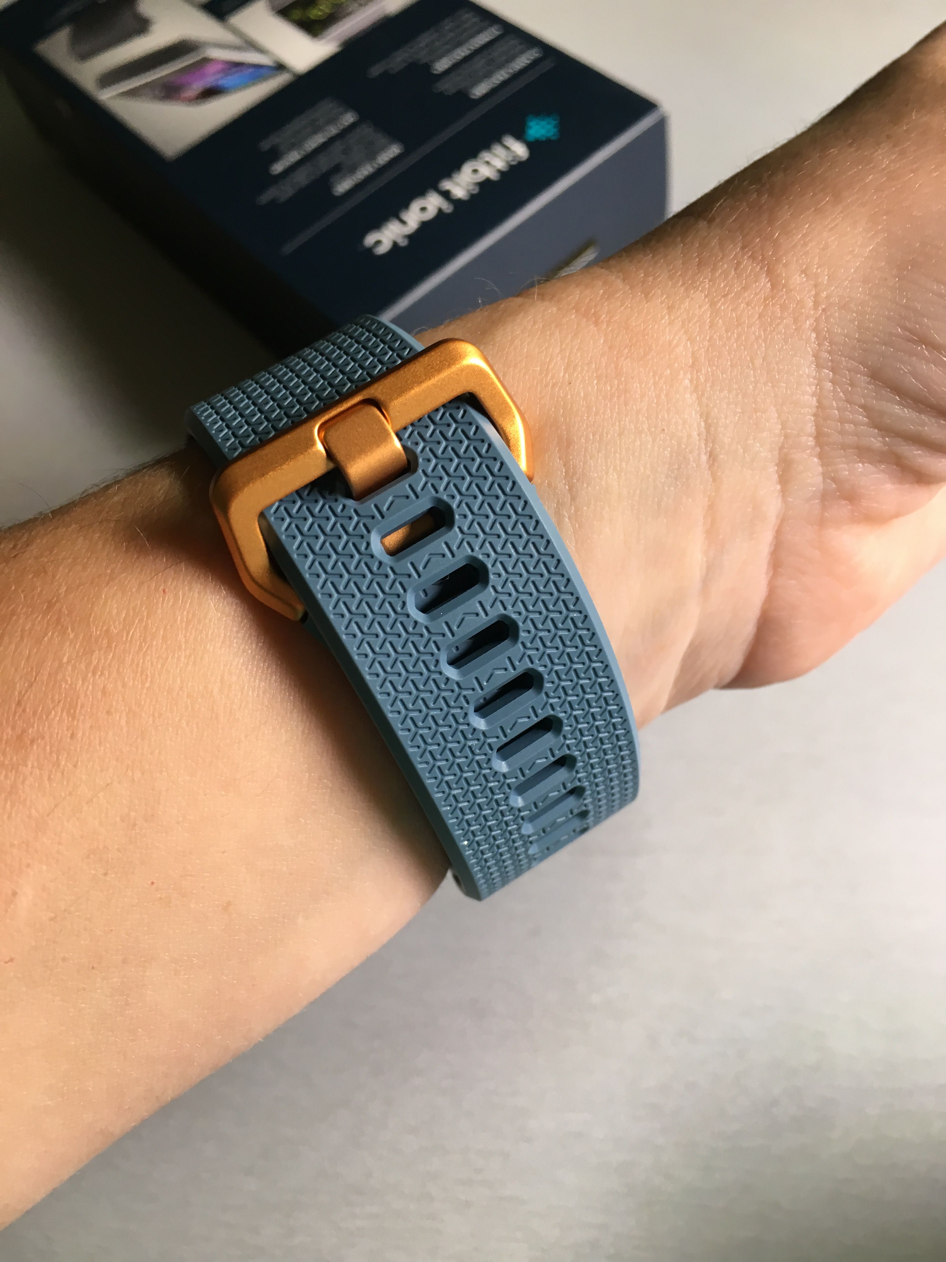 Fitbit ionic 2025 on woman's wrist