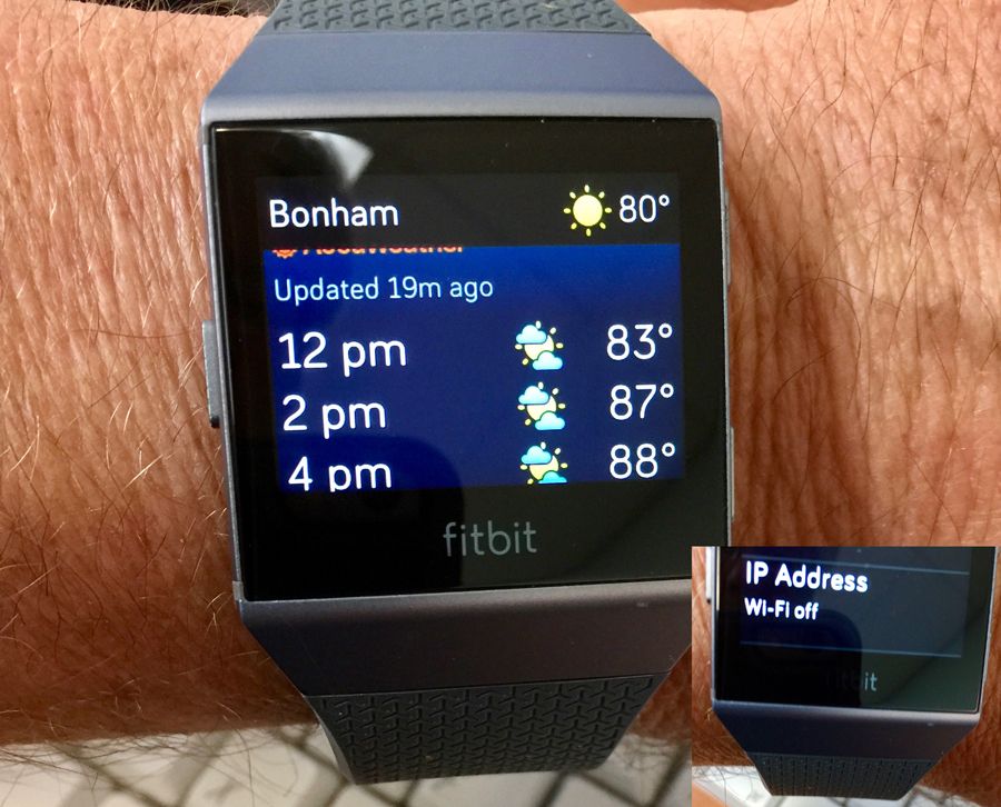how do i get the weather on my fitbit charge 3